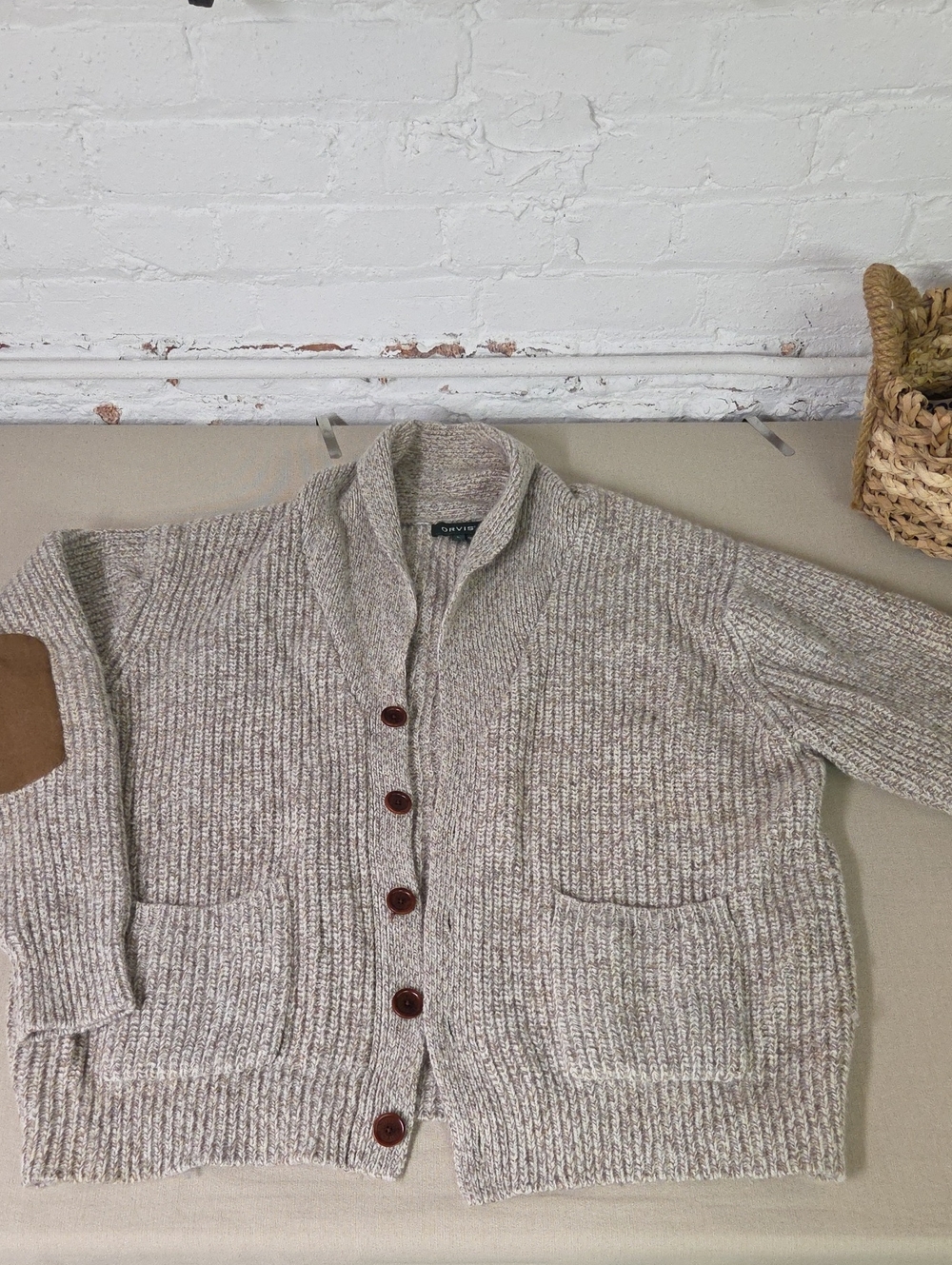 Orvis Heavy Wool Cardigan Ragwool Sz Large